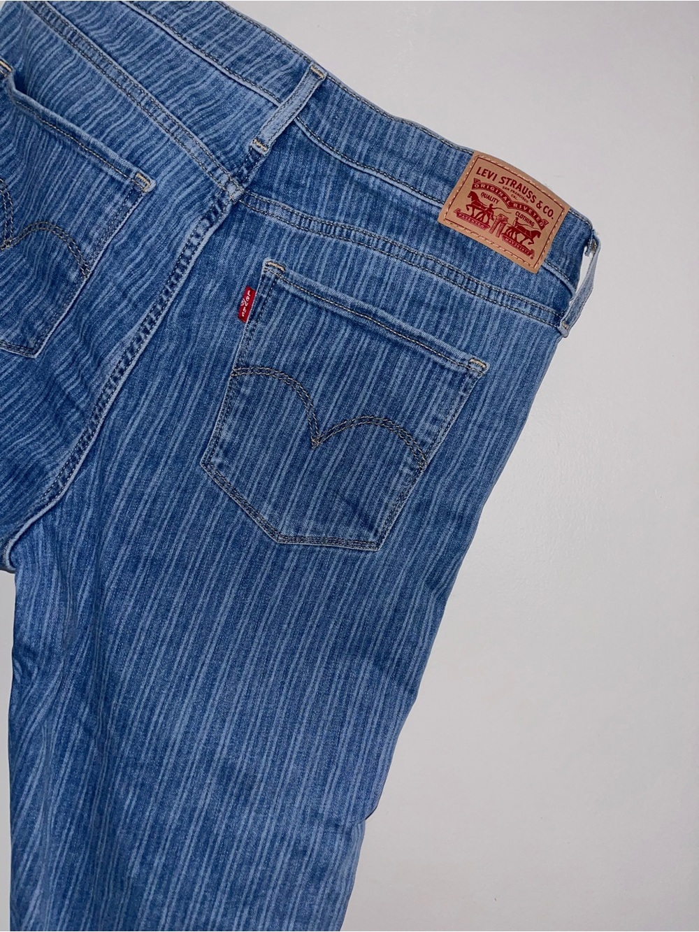 Levi's Woman’s Blue Pinstripe Skinny Jeans